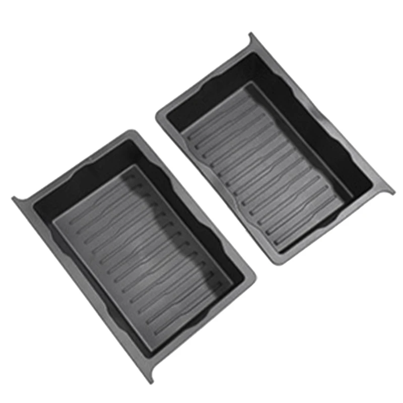 

2PCS Car Under Seats Storage Lower Boxes Organizer Trays Case Drawer Box TPE For Tesla Model Y Stowing Tidying Replacement