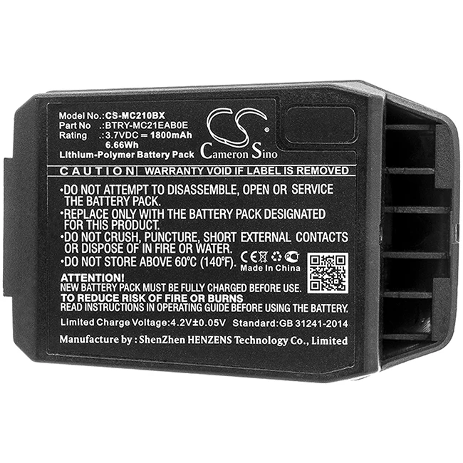 

Cameron Sino 1800mAh Battery For Motorola MC21 MC2100 MC2180 82-105612-01 82-150612-01 BTRY-MC21EAB0E