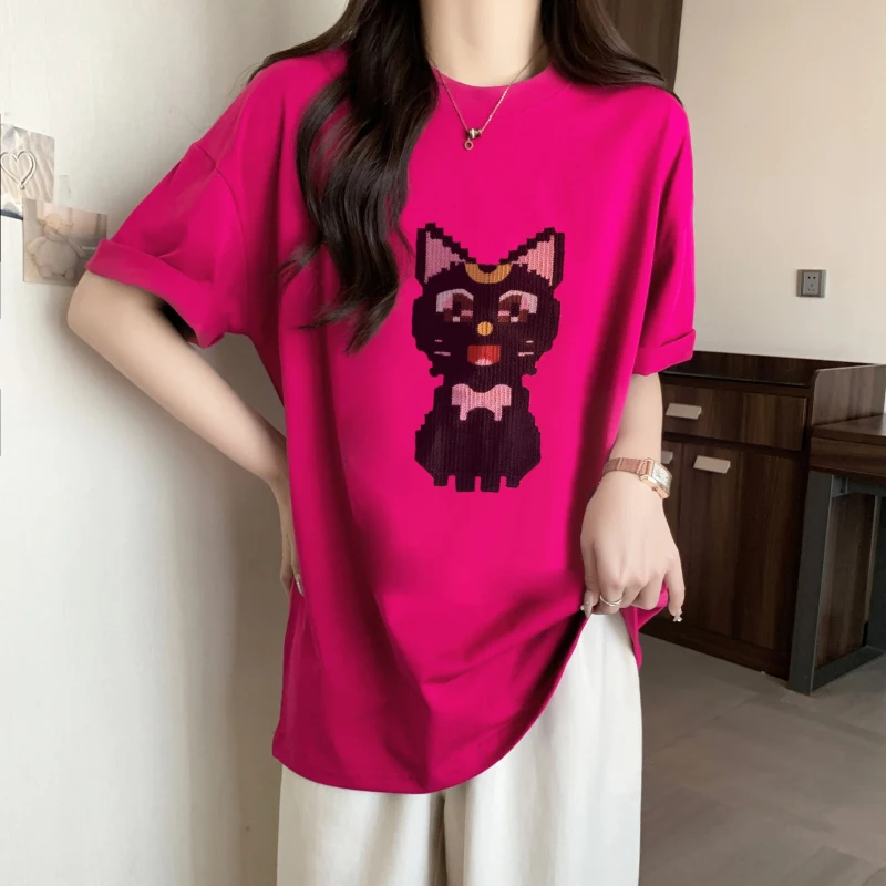 Harajuku Style Oversize Cartoon Hot Washed T-Shirt