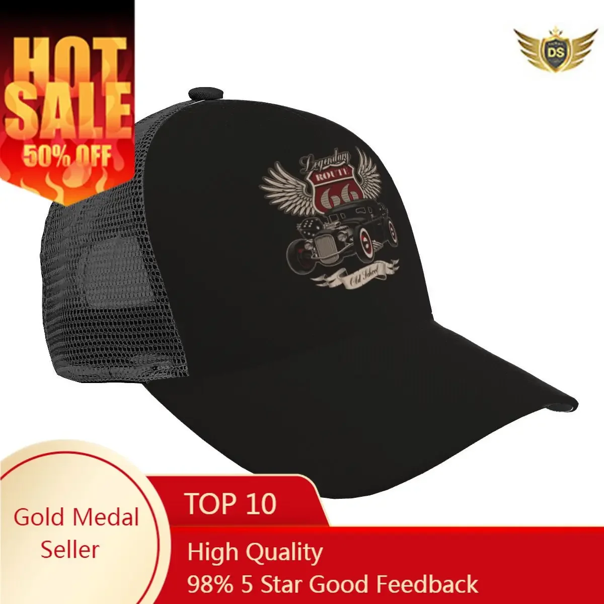 

Mesh Baseball Cap Men Women Vintage American Hot Rockabilly Dad Hat Unisex Hip Hop Hat Outdoor Hat Gorras