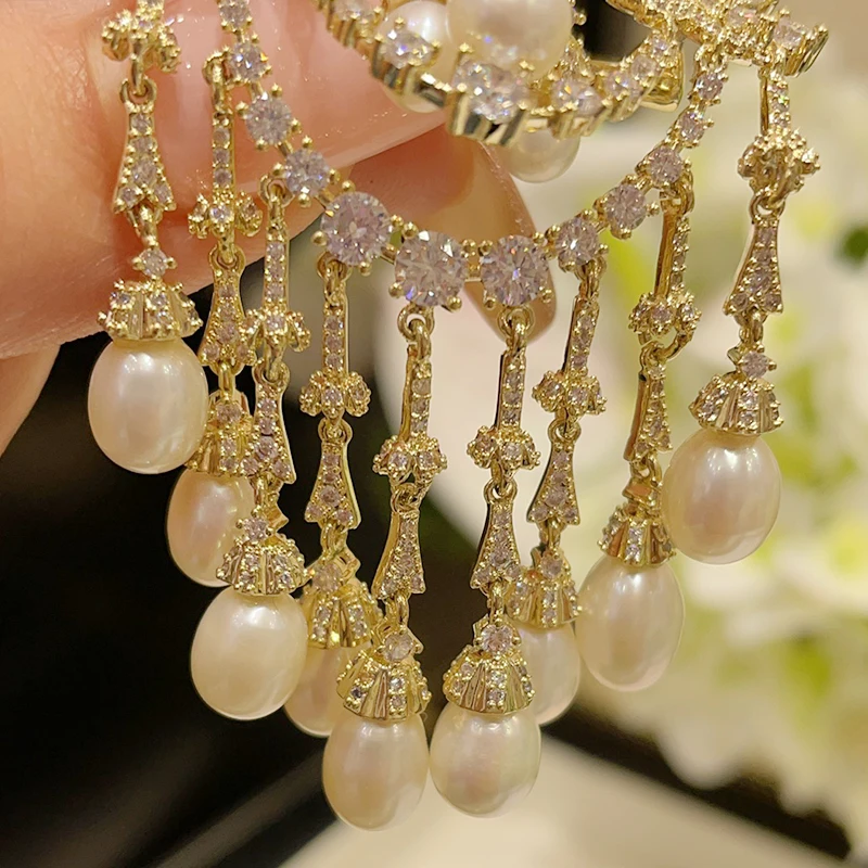 2023 new style brooch high-grade women's natural freshwater pearl corsage accessories women's silk scarf buckle delicate luxury