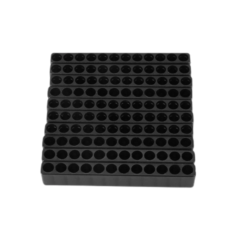 

40Pcs 12-Hole Screwdriver Bit Holder Box Block Black For Six Angle 6.35Mm Handle