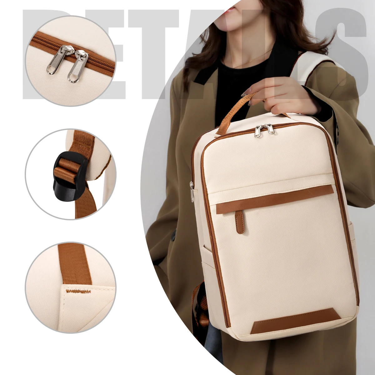 Large-Capacity Backpack, Multi-Functional Luggage Backpack, Female Student Travel Computer Bag, High-Looking Business Trip Backpack, Boarding, Free Shipping for Airtime