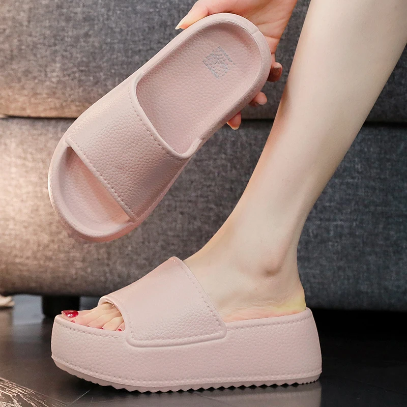 6cm New Thick Sole EVA Slippers for Women Fashion Home Platform Slippers for Summer Outwear Non Slip Elevated Slippers for Women 3