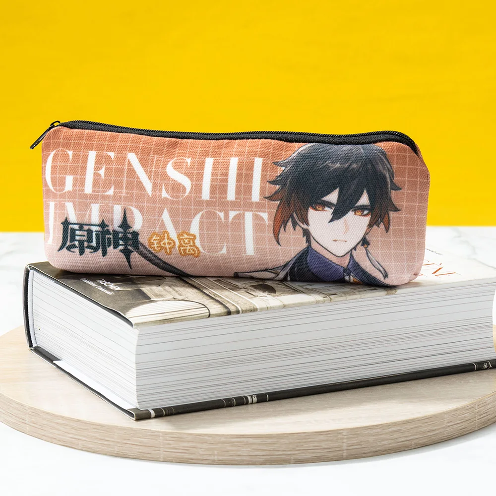 greek goddess costume Game Genshin Impact Pencil Bag Cosplay Anime Hutao Xiao Zhongli Cartoon Pen Case Boys Girls Stationery Bags Fans Gift naruto outfits