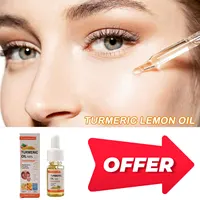 Huile de citron au curcuma, nourrissante, hydratante, sérum thérapeutique pour le visage, rétrécit les Pores, correcteur de taches foncées, soins du visage, 10ml 2