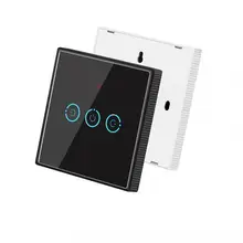 

433Mhz Wifi Smart Touch Switch Light Switch Glass Screen Network Connection Tuya App Wireless Remote Alexa Google 1/2/3 Gang