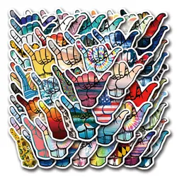 Vibrant Shaka Graffiti Sticker Set for Personalizing Your Gear (55 Pieces) (55PCS)