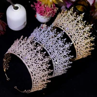 Luxury Miss Universe Queen Crown Crystal Big CZ Jewelry Tiara for Women Bride Hair Accessories Wedding Headdress Zircon Diadema - Image 2