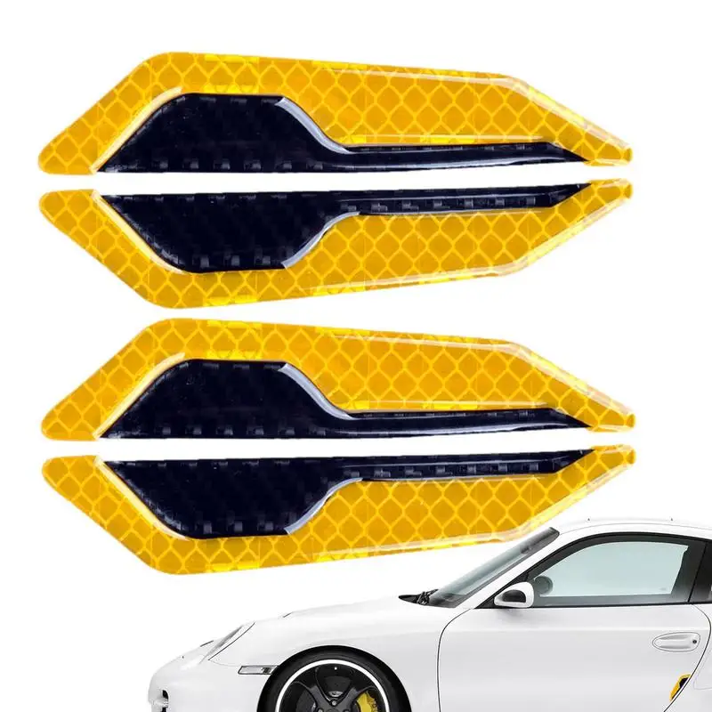 

Reflective Car Door Decal 4Pcs Anti-Scratch Protection Guards Car Door Reflective Anti-Collision Sticker Warning Sticker For