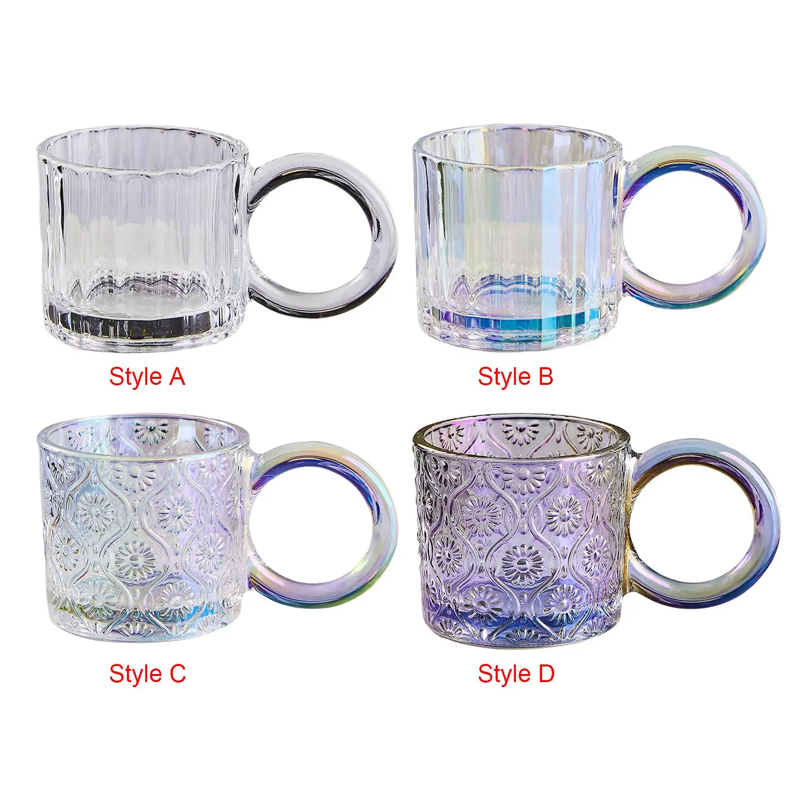Glass Mugs Latte Mug 8 Tool Drinkware Breakfast Drink Mug for Home