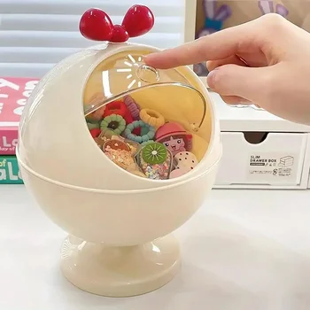 Scatola portaoggetti per arco da tavolo Contenitore per organizer da scrivania Accessori per capelli per ragazze carine per studenti Stoccaggio stazionario Scaffale portaoggetti coreano Kawaii