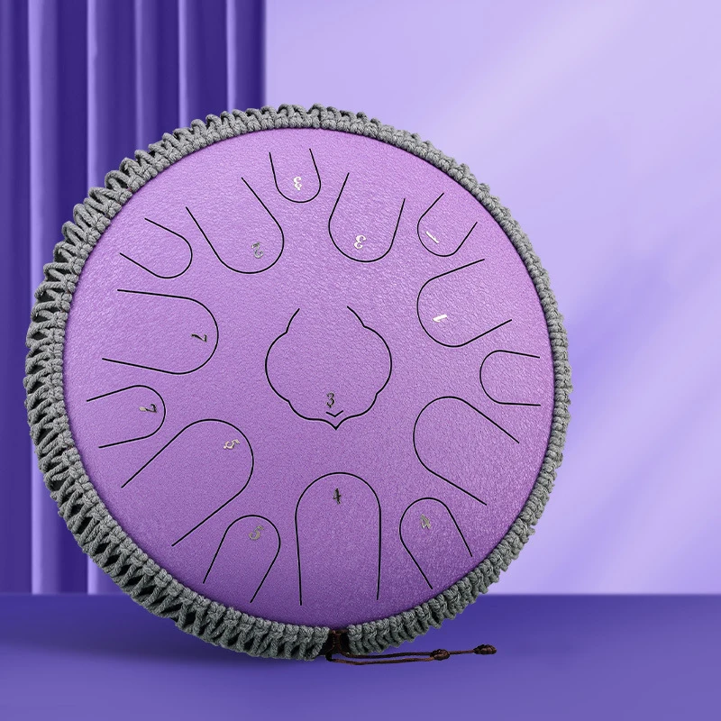 Hluru 15 Notes Glucophone Steel Tongue Drum 13 Inch 14 Inch 15 Notes C/D Tone Music Drum Ethereal Percussion Instruments
