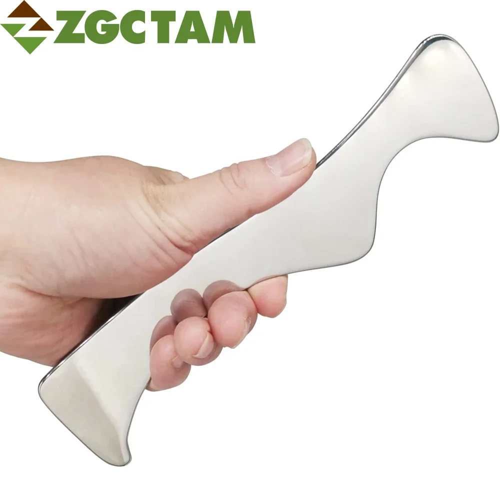 

1Pcs Great Stainless Steel Gua Sha Scraping Massage Tool Set for Back, Legs, Arms, Neck, Shoulder and Whole Body Acupoints
