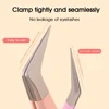 New Arrival 402 Stainless Steel Lash Grafting Tools 45 Degree Non-magnetic High Precision Curved Lashes Tweezers Easy to Operate 6