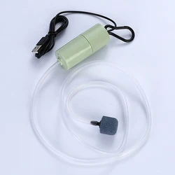 USB - Powered Silent Mini Aquarium Air Pump - Portable Oxygenator (Green)