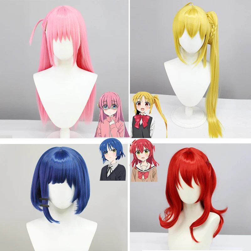 

Gotou Hitori Cosplay Wig Bocchi The Rock Anime Cosplay Ryo Yamada Nijika Ijichi Ikuyo Kita Wig Synthetic Hairs Halloween Wigs