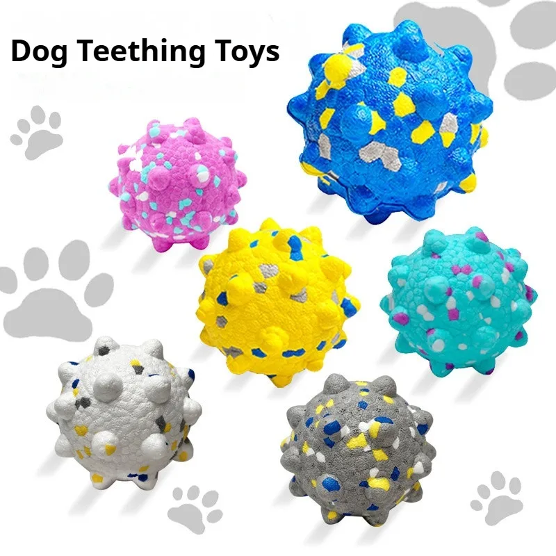 Pet Toy Ball ETPU Popcorn Toy Bite Resistant Dog Molar Teeth Cleaning High Elastic Dog Toy Ball