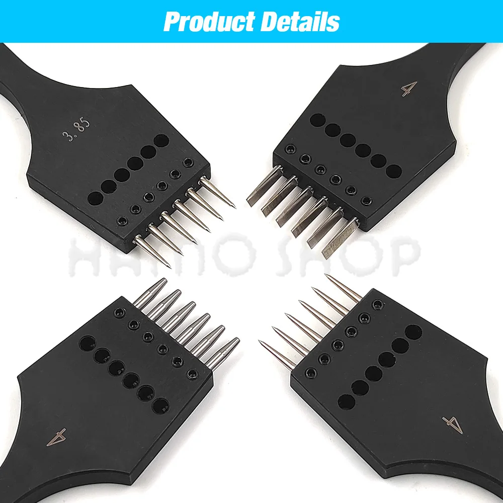 날카로운 헤드 끌 교체 가능한 천공 치즐, 제거 가능한 베벨, 라운드 홀 펀치, 가죽 공예, DIY 스테인레스 스틸 도구 세트