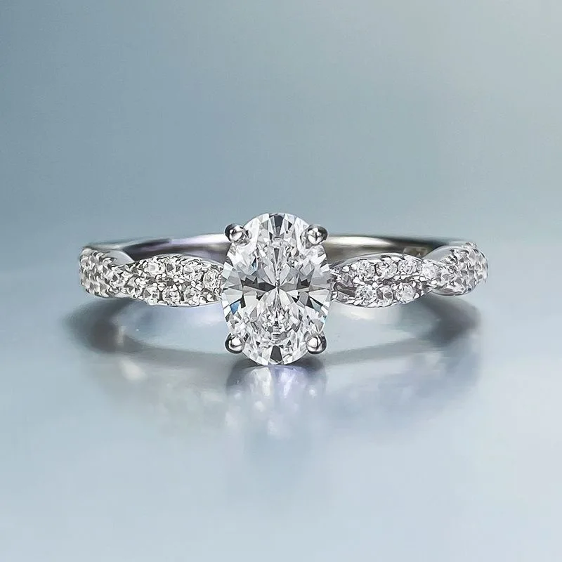 

Новинка, кольцо из искусственного бриллианта 5*7 для помолвки, серебряное кольцо S925, женский подарок, кольцо из высокоуглеродистого бриллианта, маленькое и модное