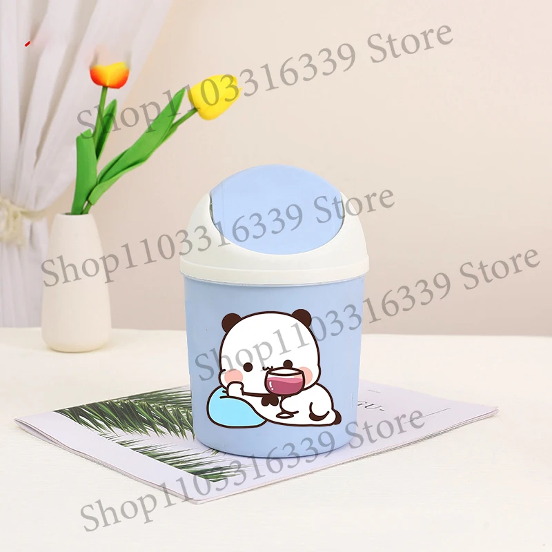 Bubu Dudu Mini Desktop Bin - Cute Panda Bear Trash Can for Clean and Organized Workspaces