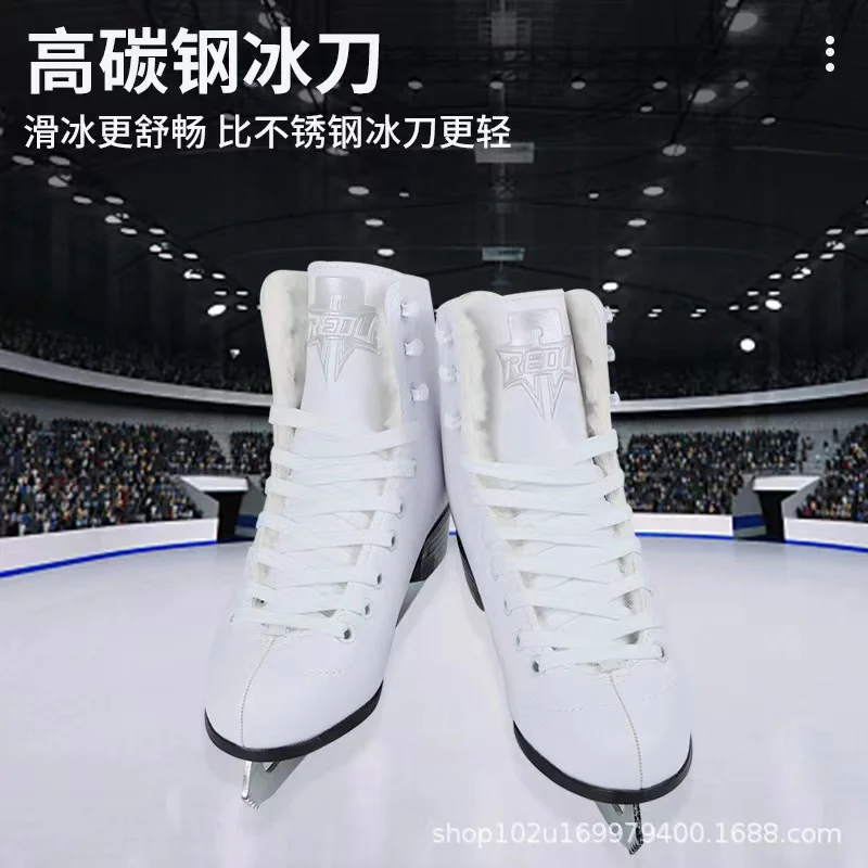 Waterproof Ice Figure Skating Shoes for Children Adults, Thermal, Warm, Thicken, Skates, Patins with Blade, Professional, Winter