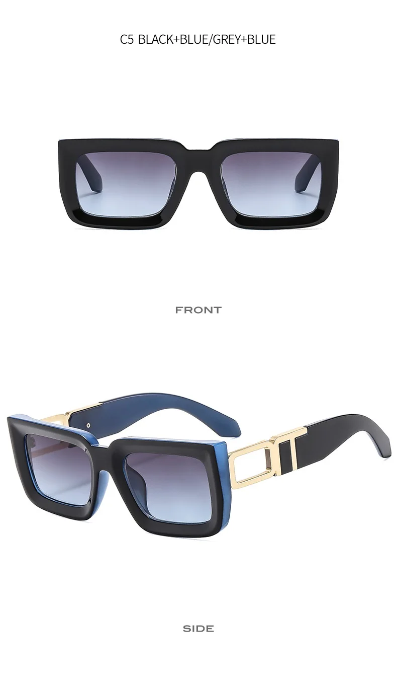 Nuovi occhiali da sole quadrati retrò per donna uomo occhiali da sole occhiali moda tonalità maschili occhiali di marca UV400_voghion.com