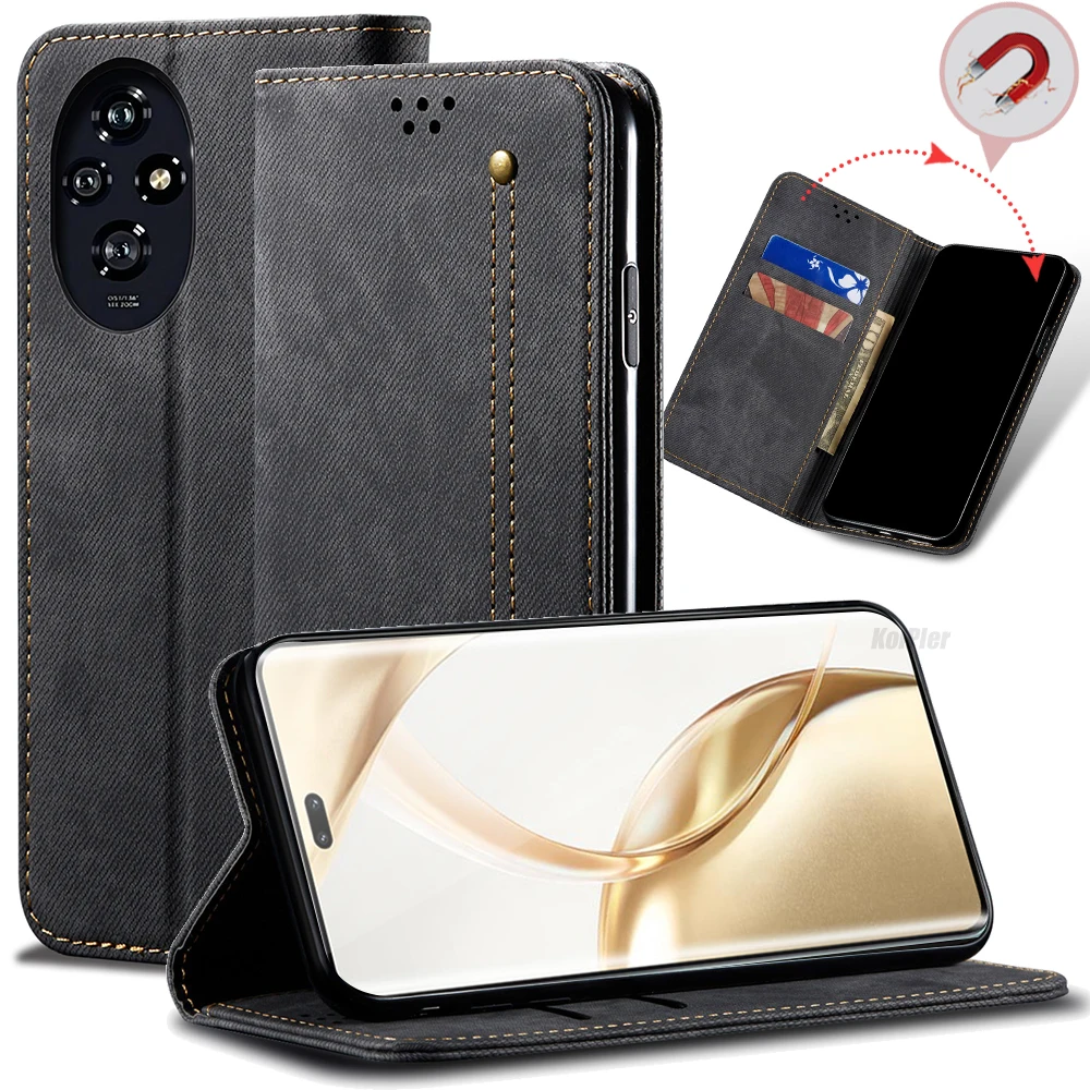 Elegant Leather Flip Wallet Case with Card Slot and Magnetic Closure