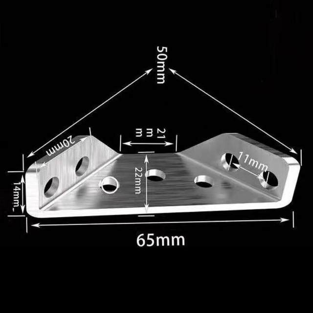 10Pcs Stainless Steel Angle Code Heavy Duty Universal Corner Brace Corner Brackets for Cabinet Cupboard Desk Shelf Table