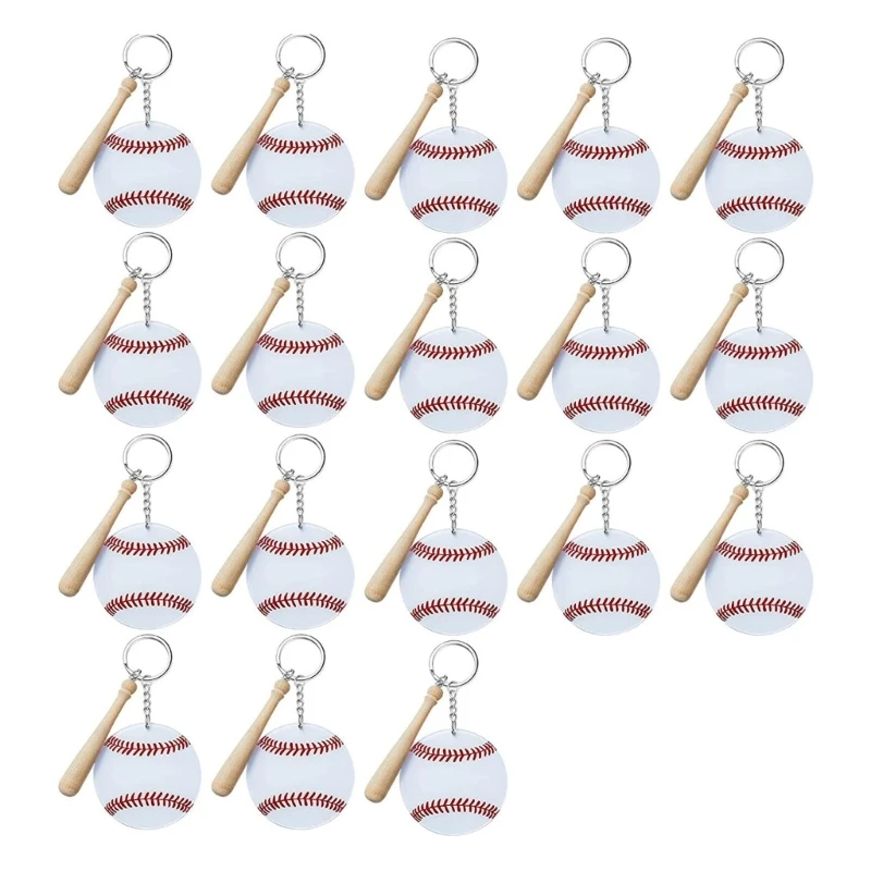 

Baseball Keychain Charm Keyrings Women Men Handbag Keychains DIY Accessories