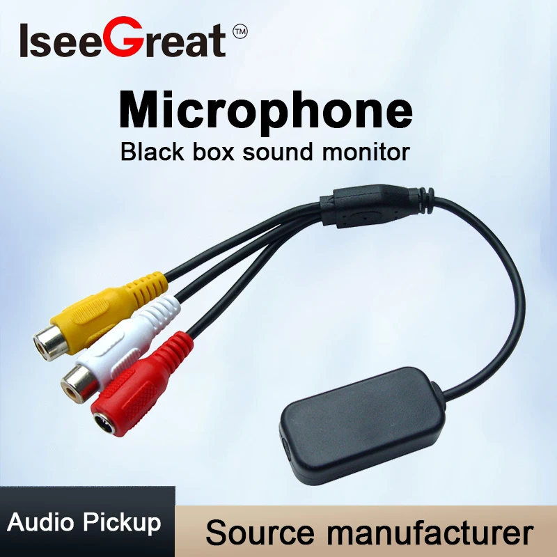 Microfono Mini Per Telecamere Sicurezza CCTV - Alta Sensibilità Audio, Con Cavi RCA E Alimentazione - Foto 8