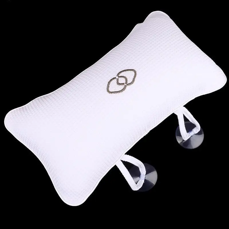 Comfort Neck Back Anti-slip Bathtub Pillow Spa Bath Bathtub Cushion Soft Headrest Massage Suction Cup Hot Tub Pillow Accessories bath pillow