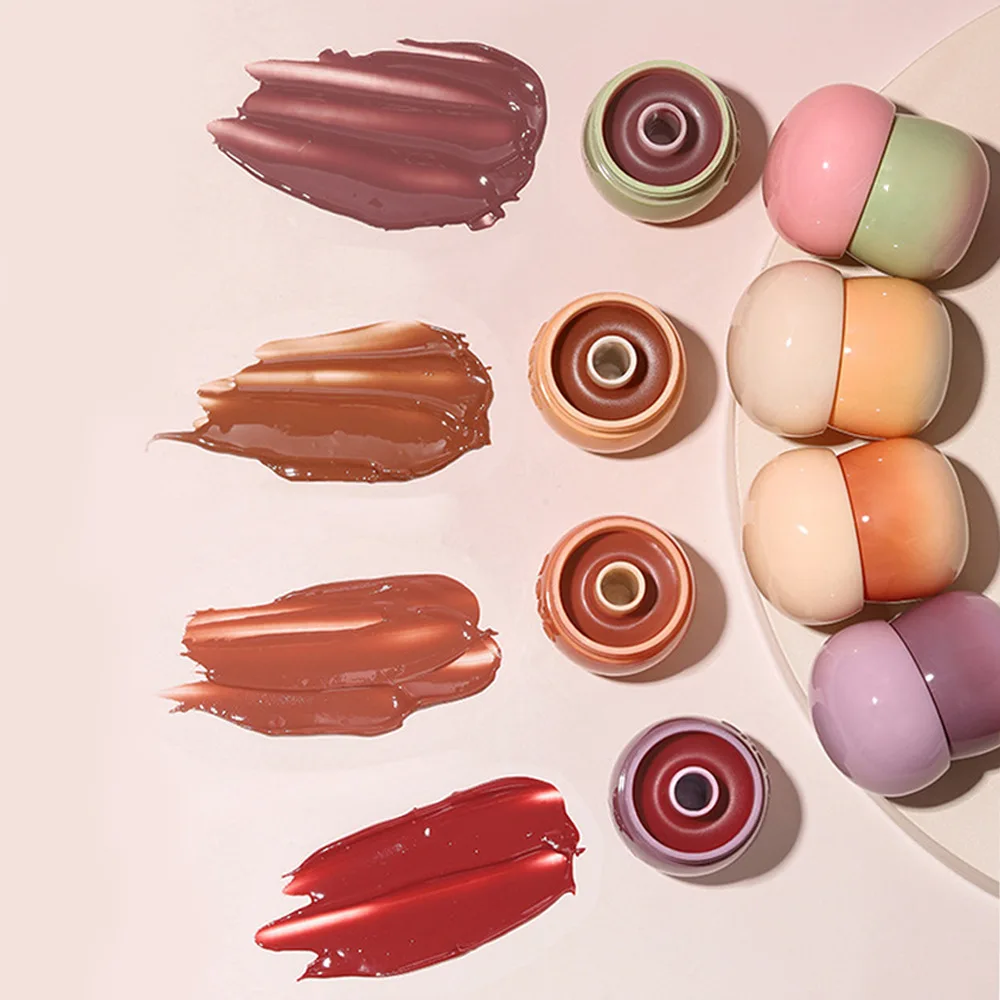 Cute Chubby Mushroom Lip Gloss Red Lips Tint Creamy Jelly Lip Glaze Matte Liquid Lipstick Mud Waterproof Lasting Makeup Cosmetic lip gloss lip makeup lip glaze lip tint