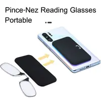 3 pièces pince nez Mini lunettes de lecture pour hommes lunettes optiques avec boîte portefeuille lunettes de Prescription 1.0-3.0 4