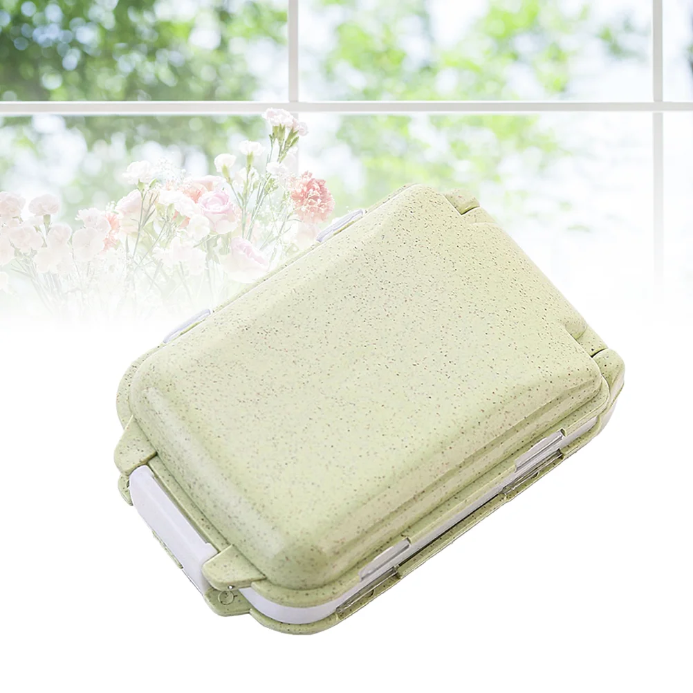 

1pc Portable Travel Three Layers Medicine Storage Holder Organizer Case (Green)