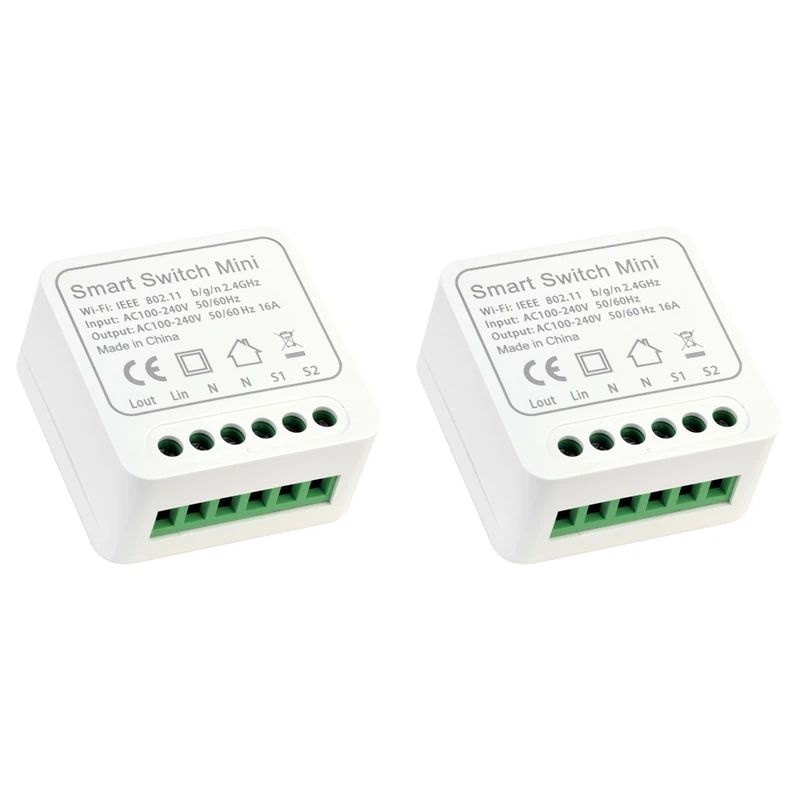 

Умный мини-переключатель 2X Tuya Wi-Fi Zigbee 16 А, 1/2/3/4-битный, двухстороннее управление, умный переключатель Alexa Google Home Яндекс Alexa