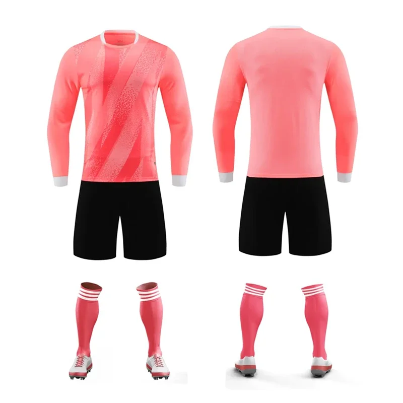 New Football Suit Kids Men's Soccer Jersey Set Adult Running Training Uniform Boy Long Sleeve Soccer Sport Team Shirt Sportswear