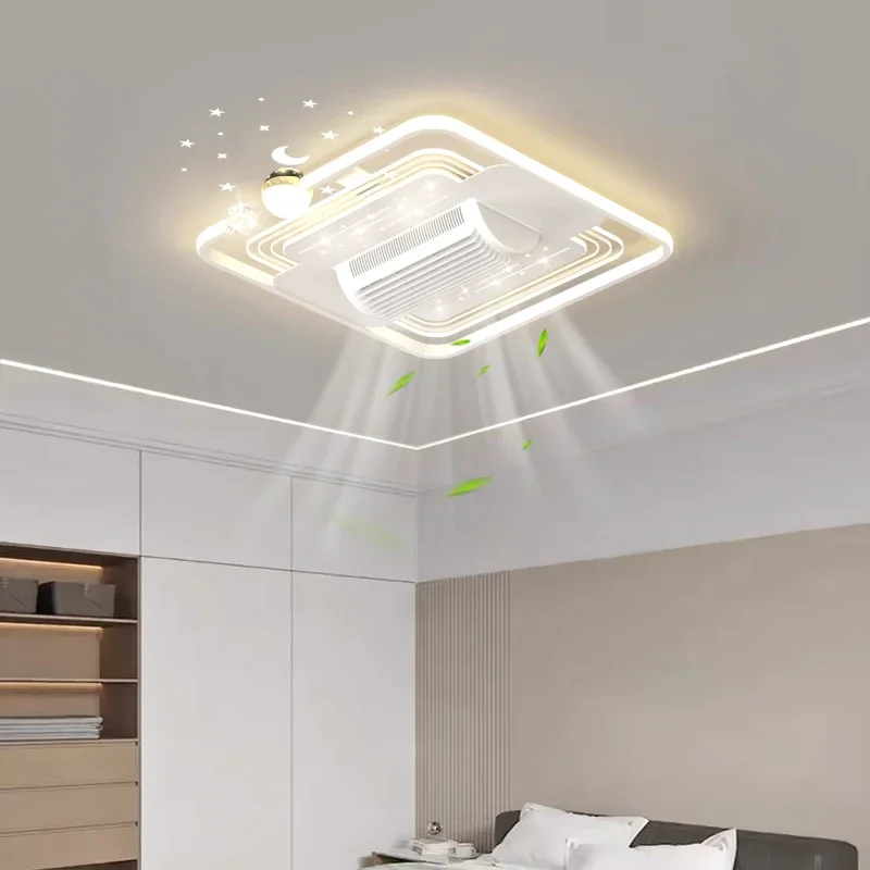 Ventilatore Da Soffitto Con Luce, Lampada Da Soffitto Da 30 W Con Attacco E27 Ventilatore Da Soffitto A Led Dimmerabile Per Camera Da Letto Soggiorno 3 Velocita 6 Pale Bianco 30 W 90314195