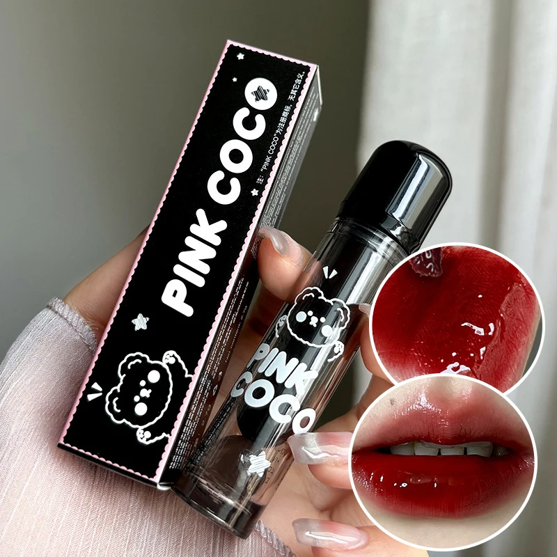 Punk Juice Red Lipgloss Black Mirror Glass Water Light Clear Lip Glaze Waterproof Non Stick Liquid Lipstick Nude Lip Tint Makeup 4