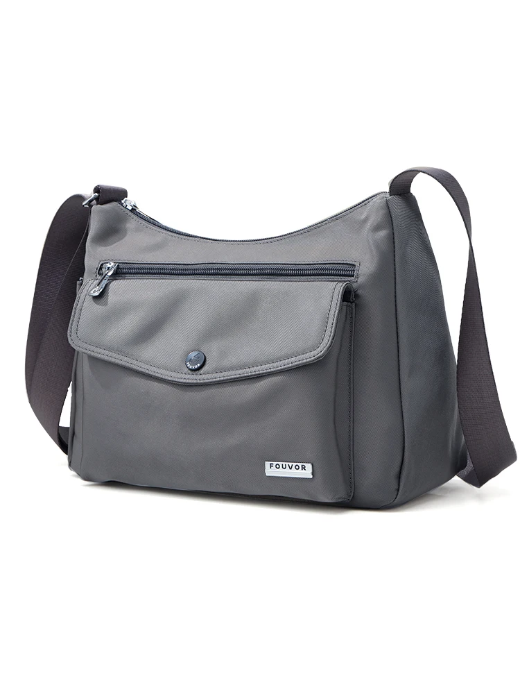 Fouvor Women's Shoulder Bag 2023 Summer all-match Multi-pocket Fashion Zipper Solid School Travel Outdoor Cross-body Bag 3016-10