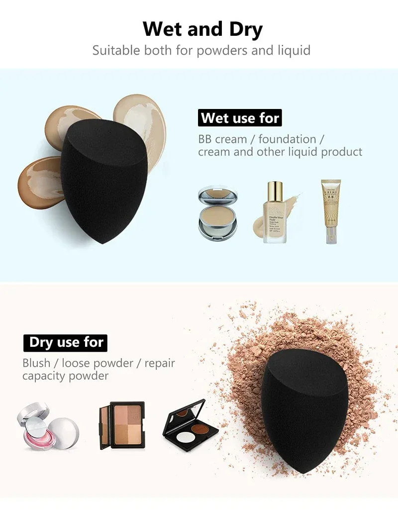 Premium Makeup Sponge Blender Set - Cosmetic Puff Beauty Tools