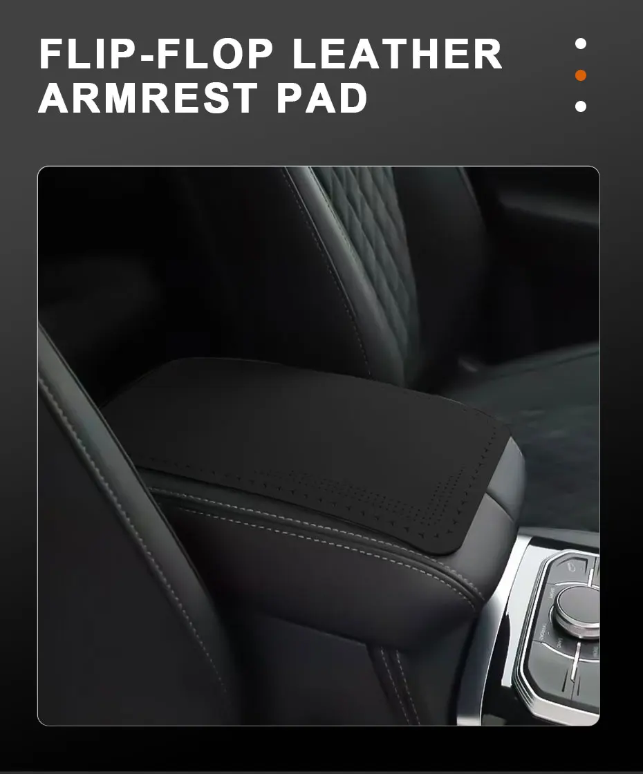 SEAMETAL Suede Leather Car Armrest Cover Mat Universal Waterproof Non-slip Auto