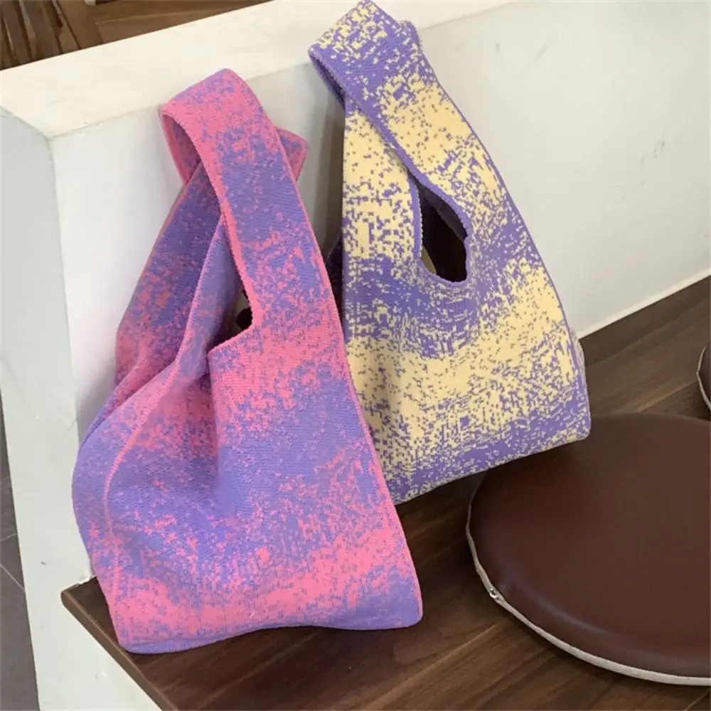 

High-capacity Knit Handbag Fashion Knit Handmade Tote Bag Shopping Bags Girls