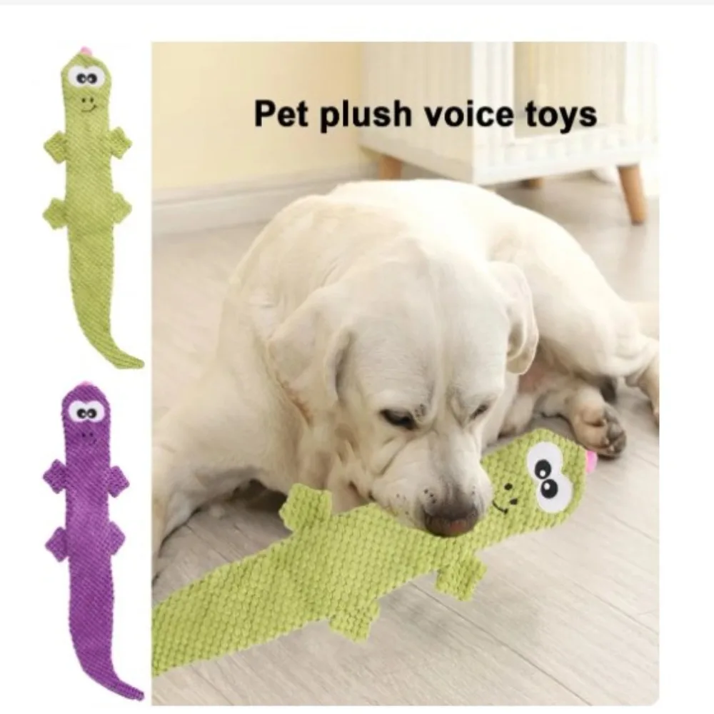 Resistente All'Usura A Forma Di Lucertola Pet Squeak Toy Poliestere Morbido Peluche Resistente Al Morso Pet Sound Toy Lovely Puppy Sound Masticare Toy