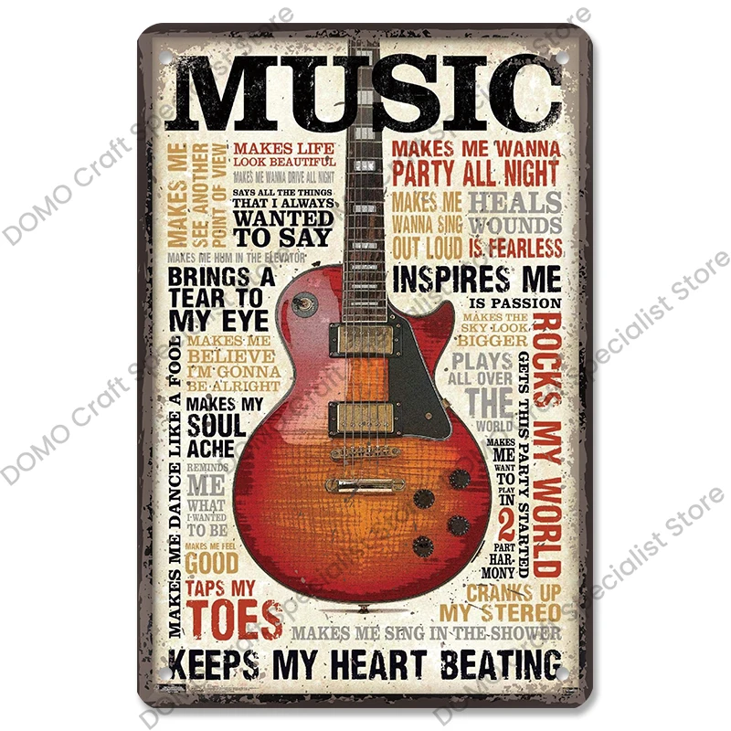 レトロ音楽ポスター金属ブリキ看板音楽 CD ラジオギター歌手