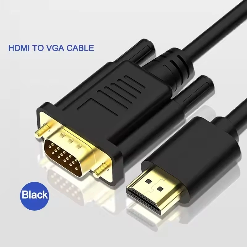 HDMI to VGA Adapter Cable 1080P HDMI-compatible to VGA Cable HDMI-compatible Male to VGA Male Video Adapter Cable Digital Analog for PC Computer Laptop