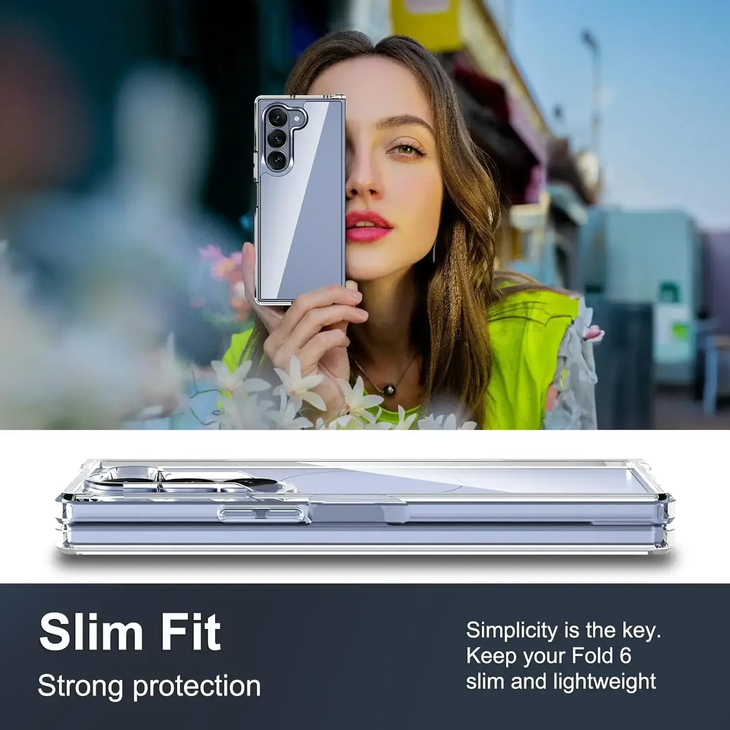 Transparent Case for Samsung Galaxy Z Fold 7/6/5/4/3 Protective Cover PC Case for Galaxy Z Fold7 Fold6 Fold 5 4 Shockproof Shell
