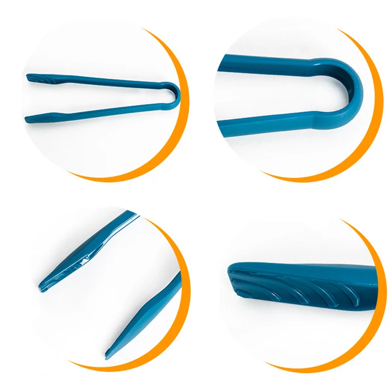 3 Pcs/set Kitchen Plastic Food Tongs Bread Clamp BBQ Tong Multi-functional Salad Roasting Barbecue Clip Kitchen Tools
