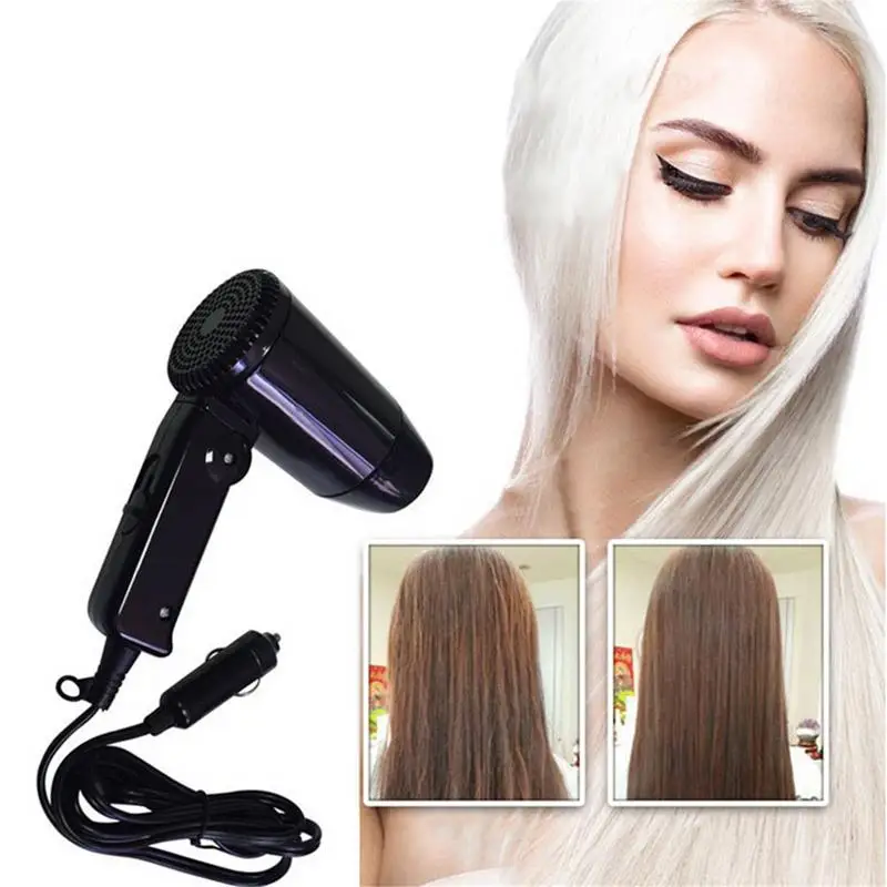 Hair Dryer 12V Folding Blow Dryer Multifunctional Portable Adjustable