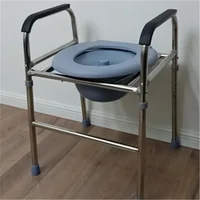 Enhanced Stainless Steel Toilet Stool, Elderly Sitting Chair, Pregnancy Aid, Disabled-Friendly Bathroom Support, Toilet Aid 2